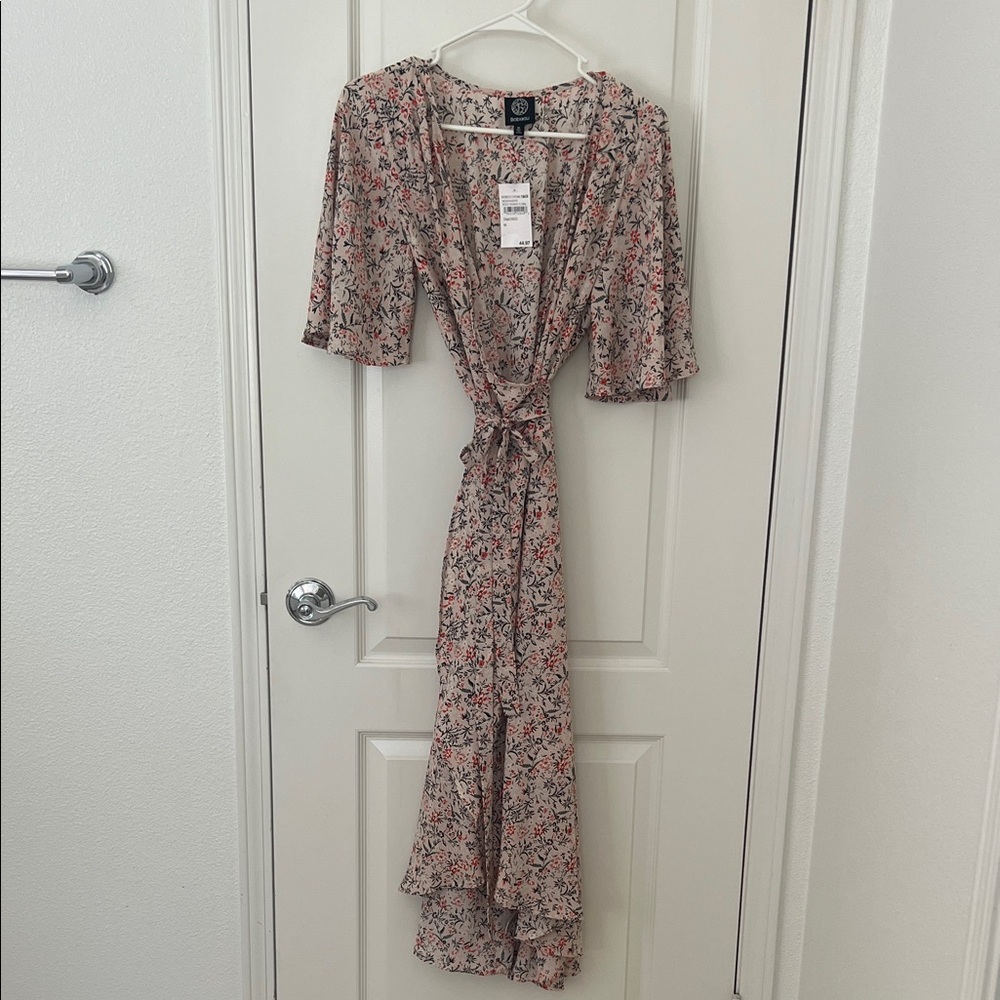 Bobeau pink Floral Wrap Dress